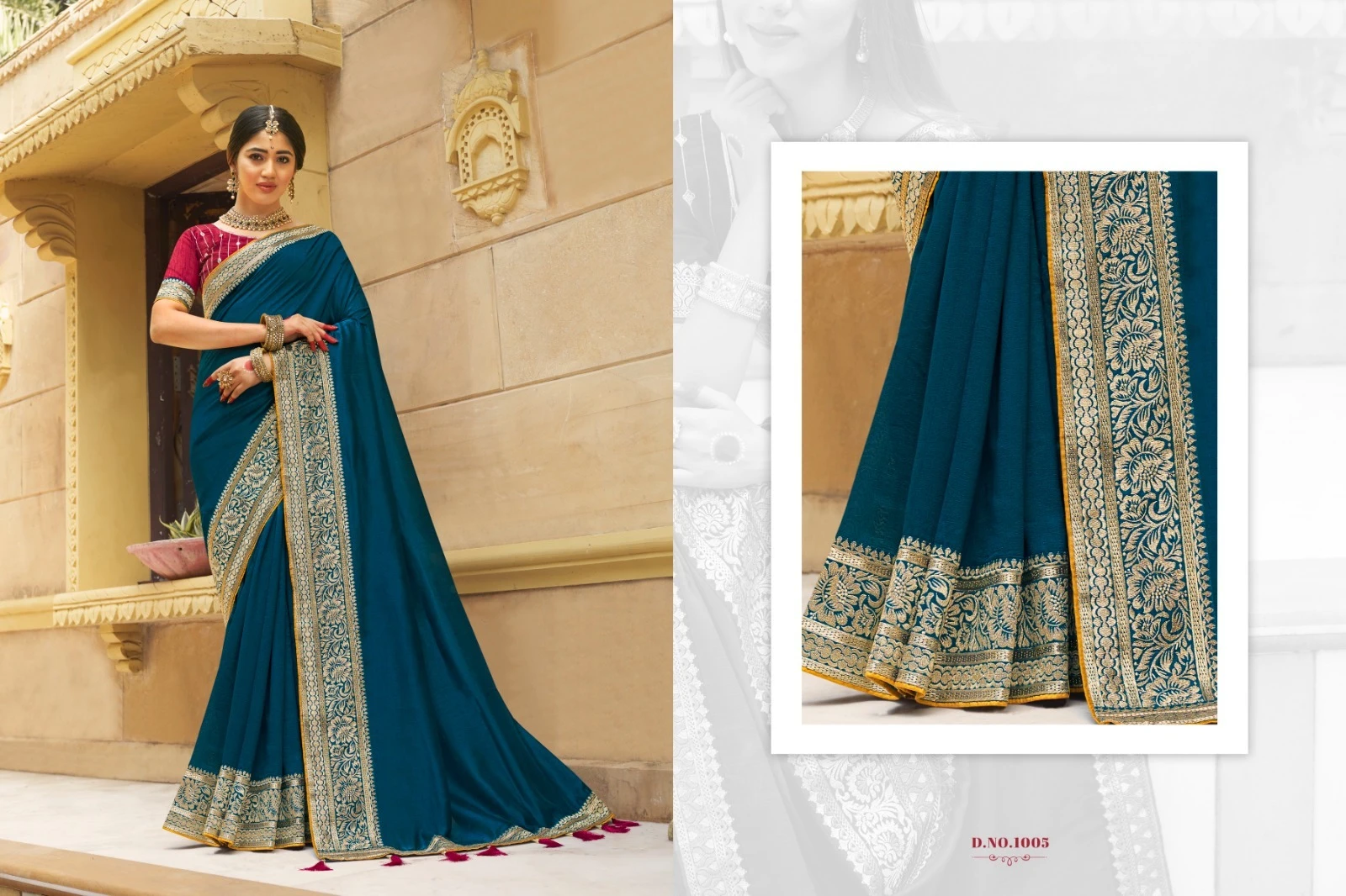 Suma Designer Manyta Vichitra Blooming Wholesale Fancy Sarees Catalog — Wholesale Sarees, MPA wholesale from Surat - Gallery Image 12